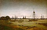 Caspar David Friedrich Port by Moonlight painting